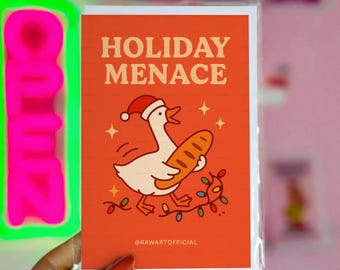 Zabawna kartka świąteczna – Holiday Menace Goose Greeting