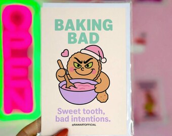 Funny Gingerbread Christmas Card • Baking Bad Holiday Greeting