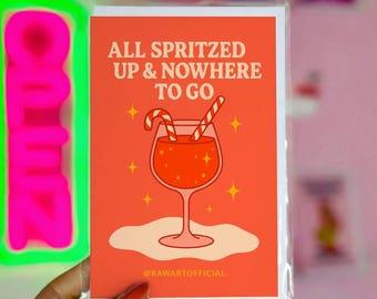 Funny Christmas Card – All Spritzed Up Holiday Humor