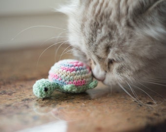 Jouet pour chat tortue, jouet pour chat au crochet, jouet pour chat à l'herbe à chat, accessoires amusants pour chat, jouet à l'herbe à chat pour chat, jouet pour chat, jouet au crochet à la valériane, tortue à l'herbe à chat