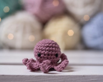 Handmade Octopus Toy catnip + valerian blend: Pink Crochet Cat Toy
