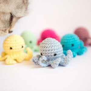 Octopus cat toy, medusa cat toy, catnip cat toy, valerian octopus, cute cat toy, toy with catnip, toys for cats image 5