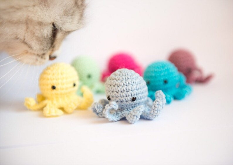 Octopus cat toy, medusa cat toy, catnip cat toy, valerian octopus, cute cat toy, toy with catnip, toys for cats image 5