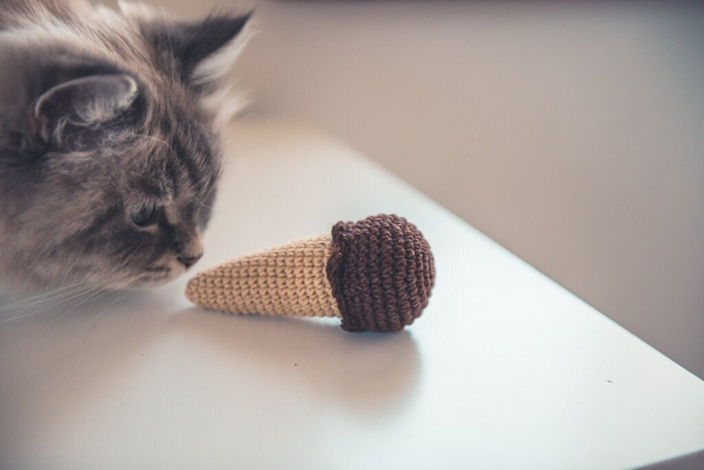 Catnip Ice Cream Cat Toy. Strawberry Mint or Chocolate Cute Etsy