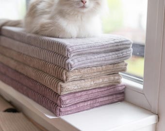 Percha de ventana para gatos: Cama acolchada lavable, tapete de alféizar moderno