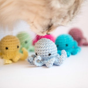 Octopus cat toy, medusa cat toy, catnip cat toy, valerian octopus, cute cat toy, toy with catnip, toys for cats image 1