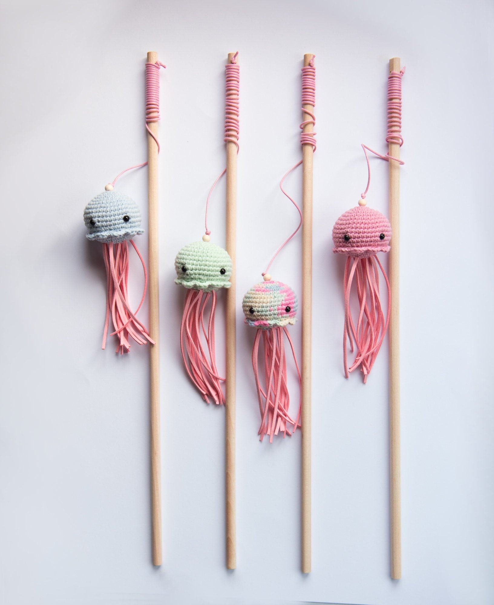 catnip Jellyfish cat toy, Cat teaser, cat wand, Fishing Pole, fishing Cat Toy, Catnip cat toy, best cat toys, Valerian toys, cute vand