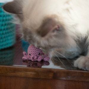 Octopus cat toy, medusa cat toy, catnip cat toy, valerian octopus, cute cat toy, toy with catnip, toys for cats image 3