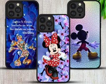 Mickey Minnie Mouse cadeau TPU telefoonhoesje voor iPhone 7 8+ XS XR 11 12 13 14 15, Samsung A14 A54 5G S21 S22 S23 Huawei P30 Lite, Pixel 7a