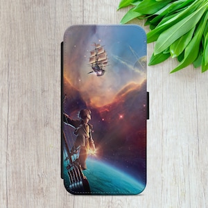 Disney Treasure Planet Ship Jim Hawkins Gift Flip Wallet Phone Case Cover For iPhone XR 11 12 13 14, Samsung A12 S10 S20 FE S22+ S23, Huawei