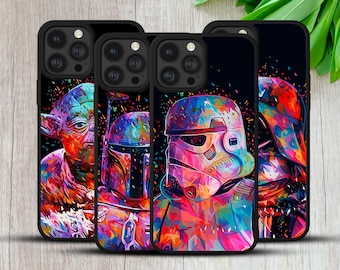 Funda para teléfono de Star Wars con diseño de acuarela: Cubierta de goma TPU