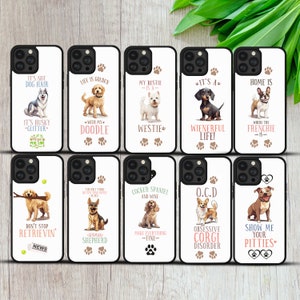 TPU-mobilskal med hundras: Tax, klotter, labrador