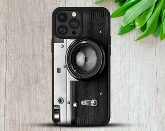 Funda de TPU para teléfono con diseño de cámara vintage
