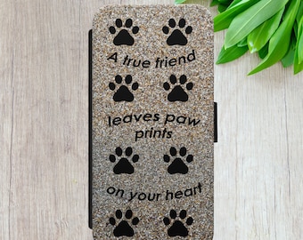 Funda para teléfono con estampado de pata de perro: regalo con frase positiva