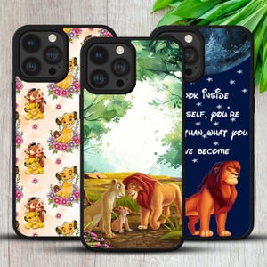 Lion King Simba Pumbaa Floral Pattern Gift TPU Phone Case Cover For iPhone SE Xs Xr 11 12 13 16, Samsung A52 A15 S21fe S24fe Pixel 9 Pro XL