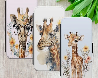 Giraffe Safari Wallet Phone Case: iPhone, Samsung, Pixel Phone Models