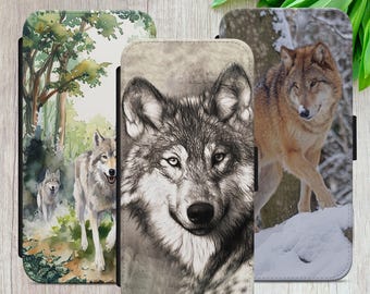 Arctic Wolf Phone Case: Wallet Flip Cover for iPhone, Google & Samsung