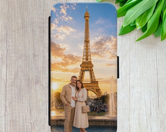 Personalized Photo Wallet Phone Case: Canvas & PU Leather, Card Slots And Magnetic Closure