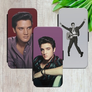 Elvis Presley King Of Rock and Roll Brieftasche Handytasche Hülle für iPhone 8 Xs XR 11 12 13 14 15 16 Samsung S10 S20 S21 + S23fe S24, Google