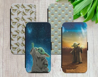 Grogu Phone Wallet Case, Star Wars Jedi Master, iPhone Samsung Pixel