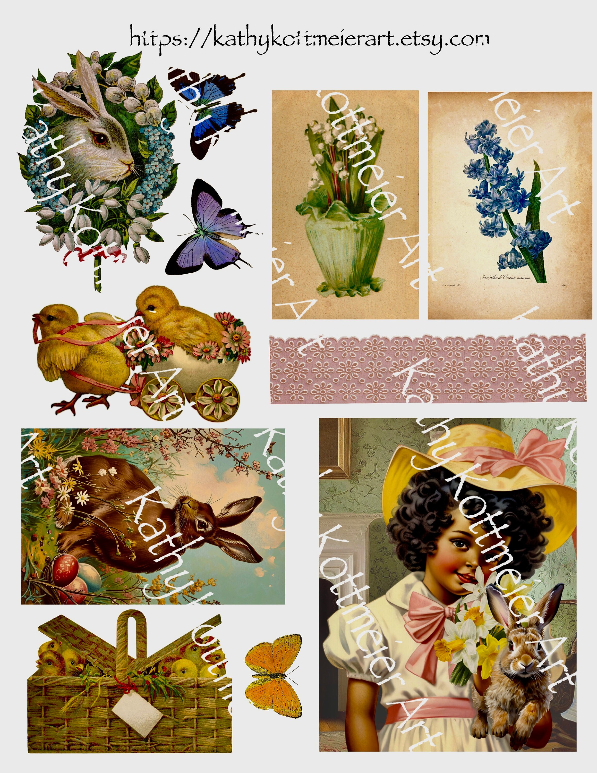 Spring Journal, Printable Ephemera, Spring Ephemera, Easter Ephemera ...