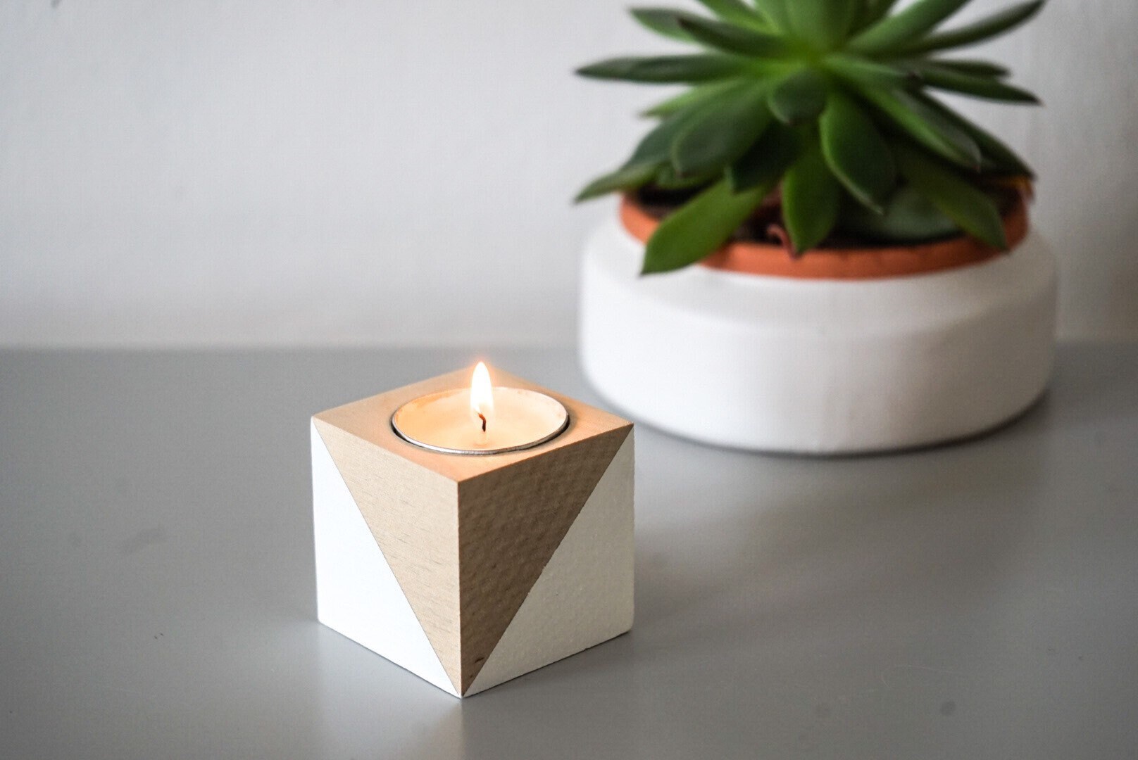 Wooden Tealight Candle Holder Etsy