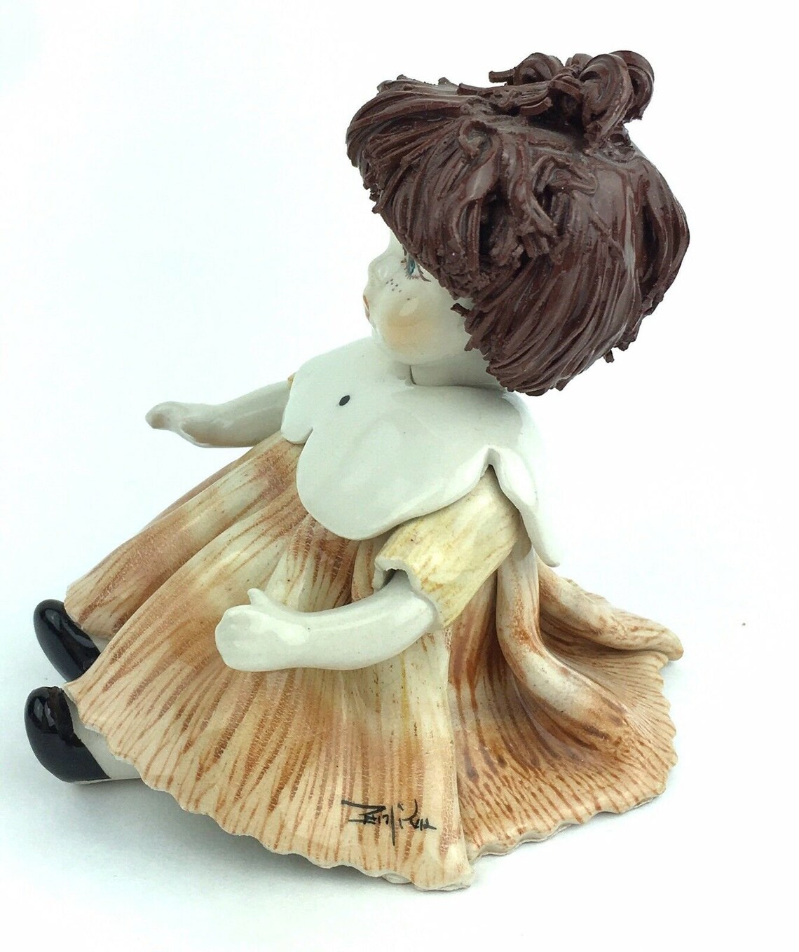 Zampiva Doll Brown Spaghetti Hair Made in Italy Sitting Etsy