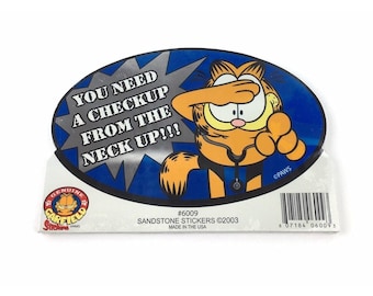 Garfield Cat grote sticker sticker die je moet controleren vanaf de nek omhoog Geestelijke gezondheid