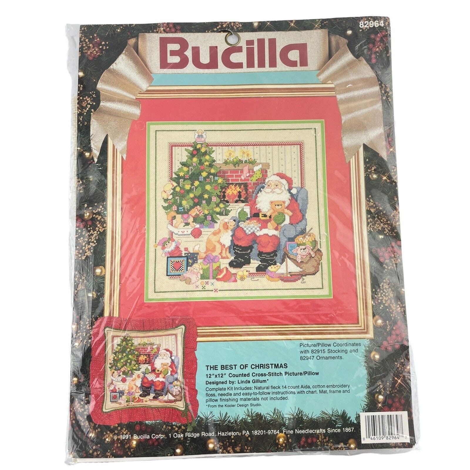 Bucilla Decorating the Ark Christmas Stocking Cross Stitch Kit by Linda  Gillum 