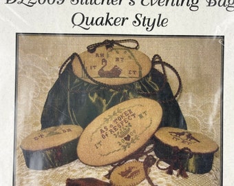 Elizabeth Ann Talledo Pattern Stitchers Evening Bag Quaker Style Dames of Needle Embroidery