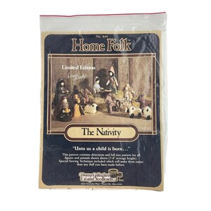 Donna Gallagher PATTERN Home Folk The Nativity Christmas Soft Sculpt Manger Doll