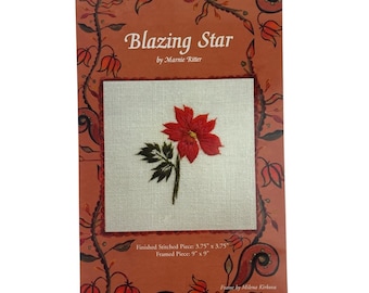 Blazing Star Marnie Ritter-borduurpakket 28 kt canvas instructies 3,75 x 3,75 in