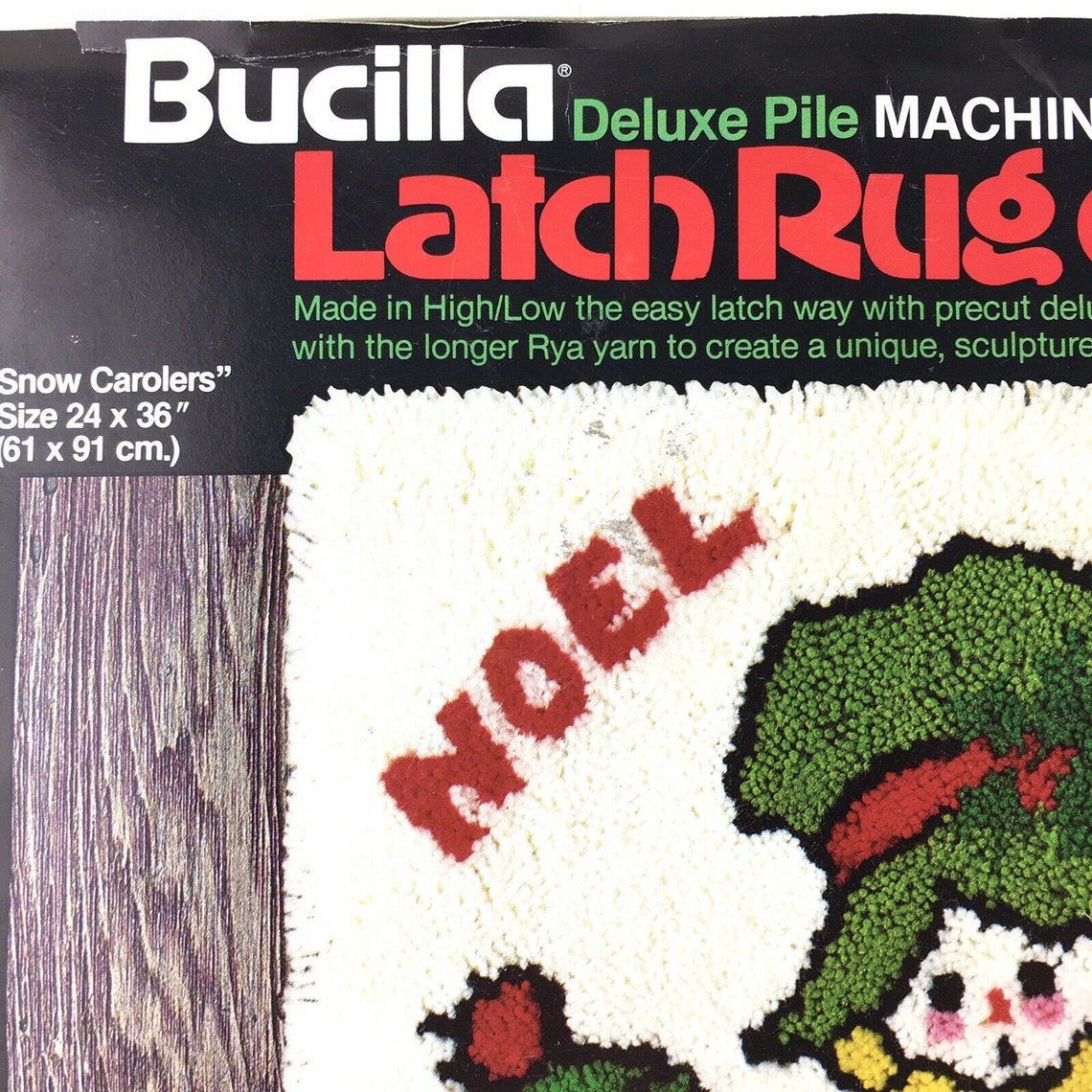 Bucilla Latch Hook Rug Kit Snow Carolers Family Wall Hanging Etsy
