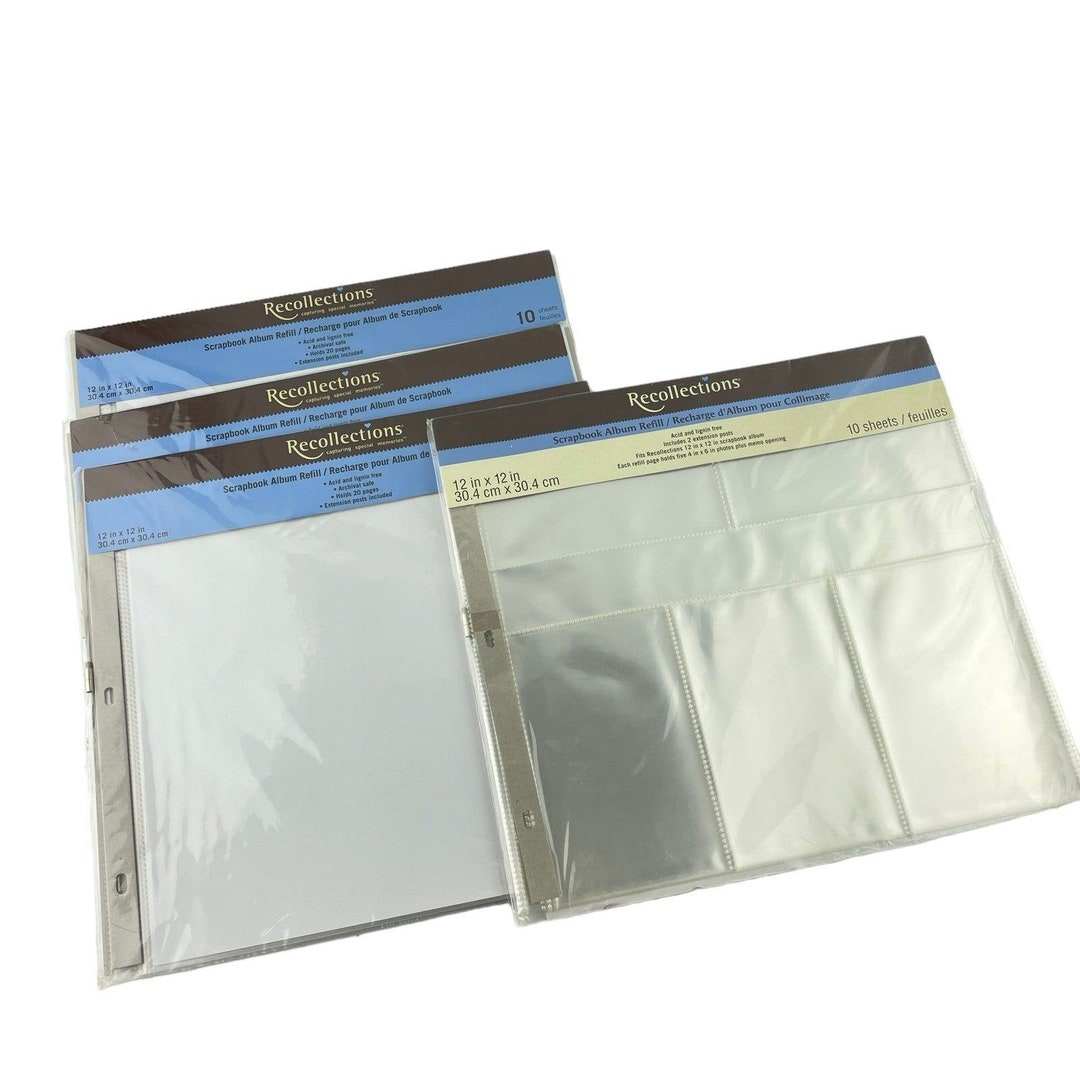 Recollections Scrapbook Album Refill Set of 3 W 10 Sheets 4x6 Photo