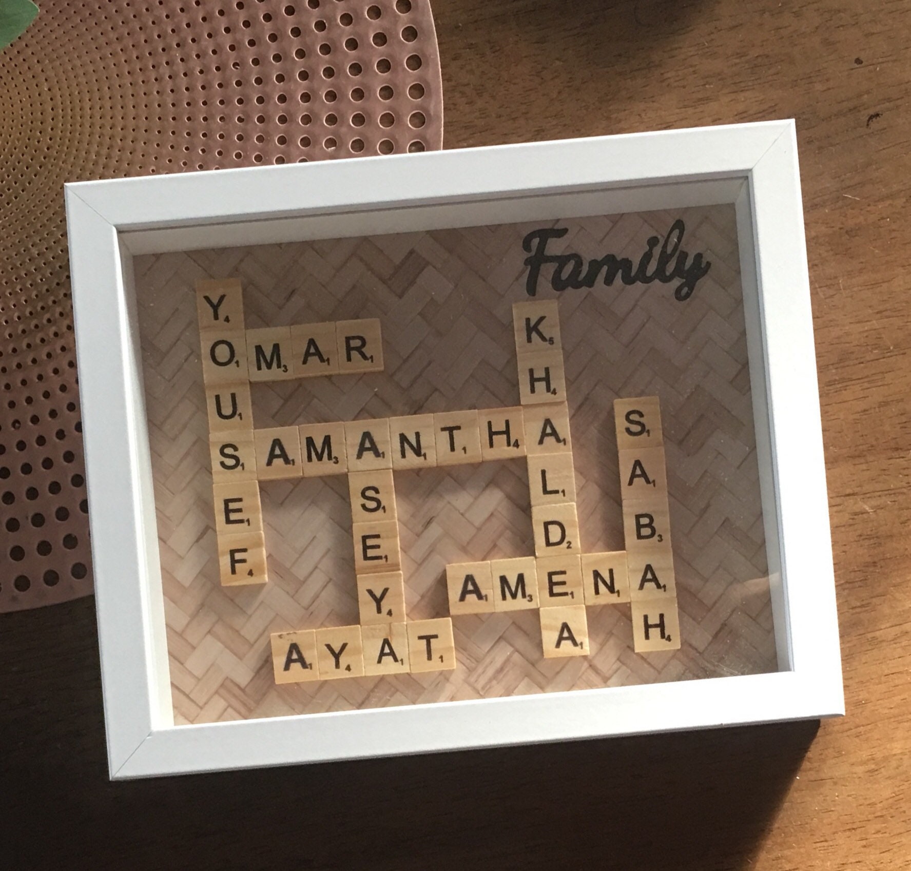 Scrabble Frame 27x23cm Scrabble Art Family Frame Birthday Etsy Australia