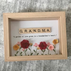 Grandma frame, Gift for Grandma, Scrabble Frame, Gift, Grandma