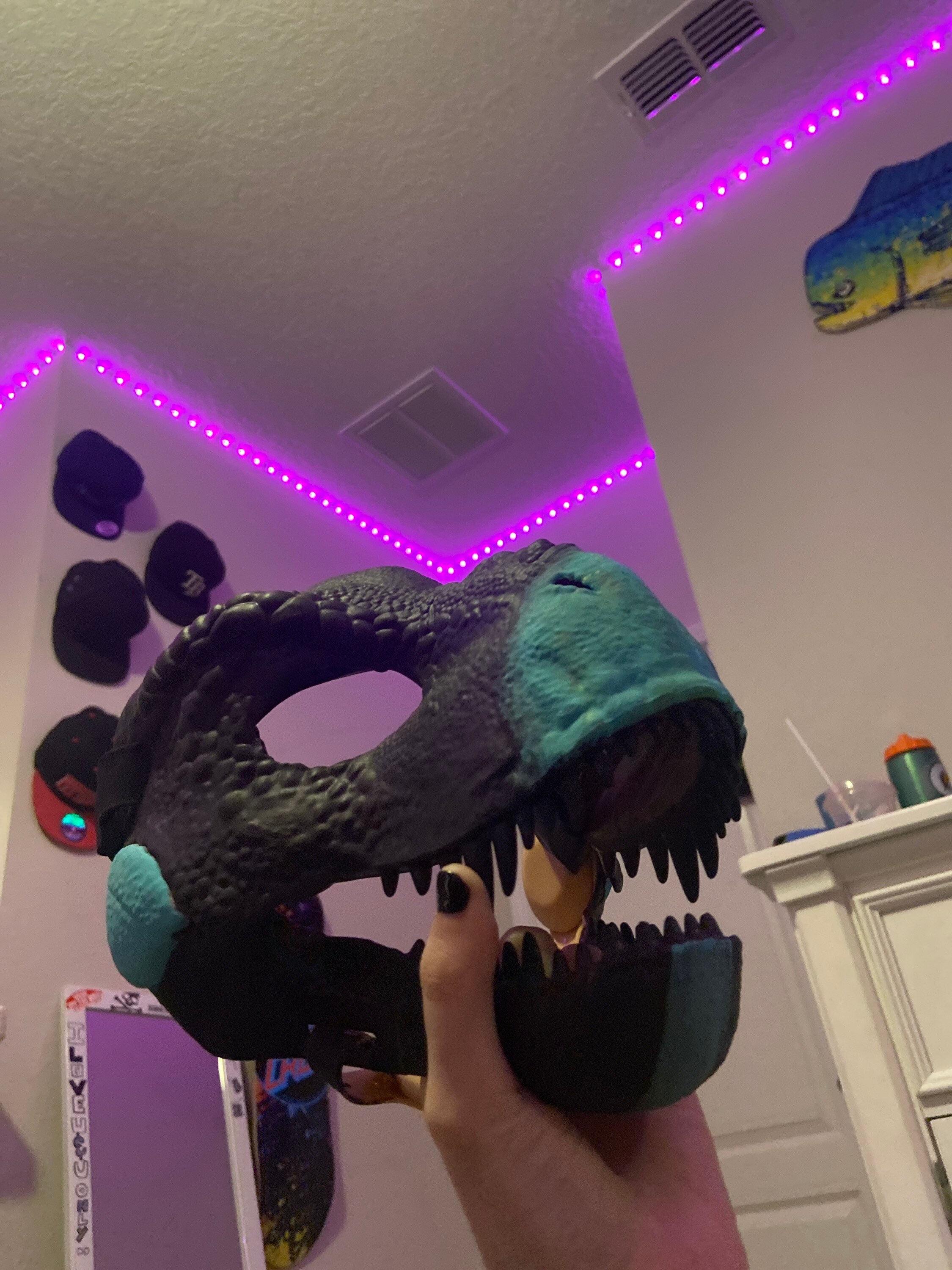 Painted Dino Mask Etsy