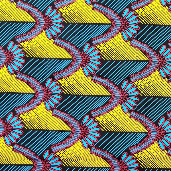 Afrikanischer Stoff 0,5m | kaleidoscope | reine Baumwolle, Baumwollstoff Meterware