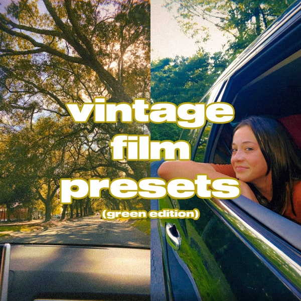 Vintage Film Presets Green Edition - 5 Lightroom Presets for Instagram, Analog Presets and 35 mm Presets, Adobe Lightroom Mobile and Desktop