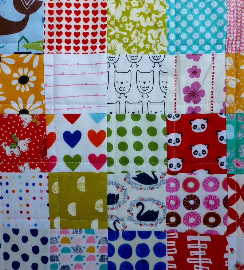 Handmade Contemporary BabyToddler Quilt