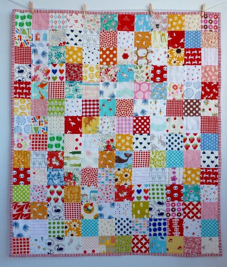 Handmade Contemporary BabyToddler Quilt
