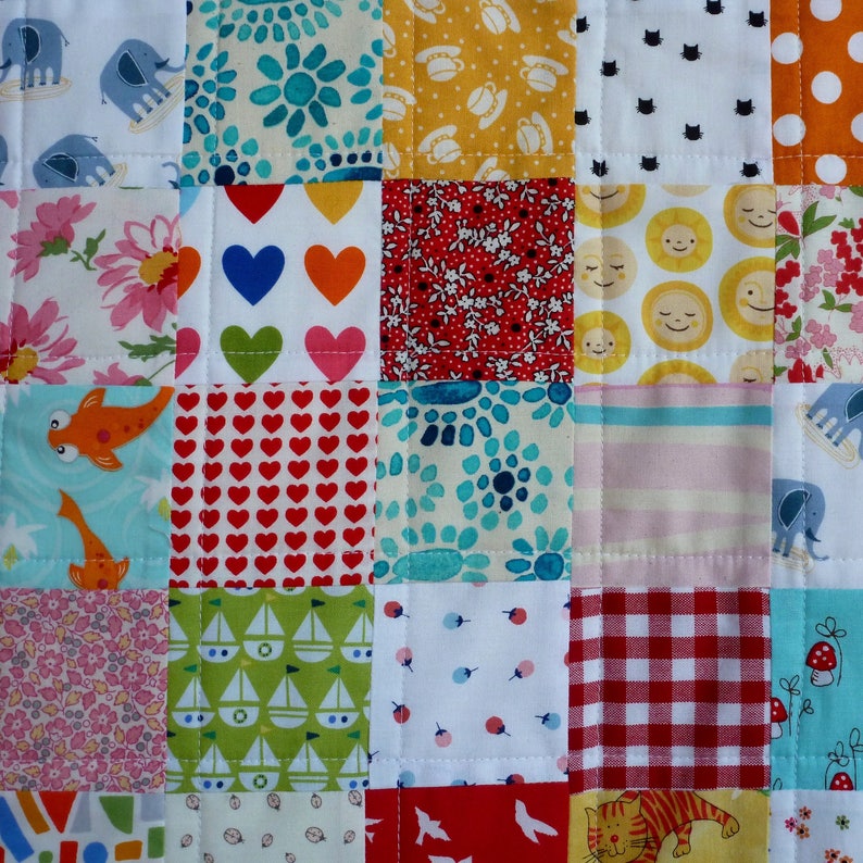 Handmade Contemporary BabyToddler Quilt