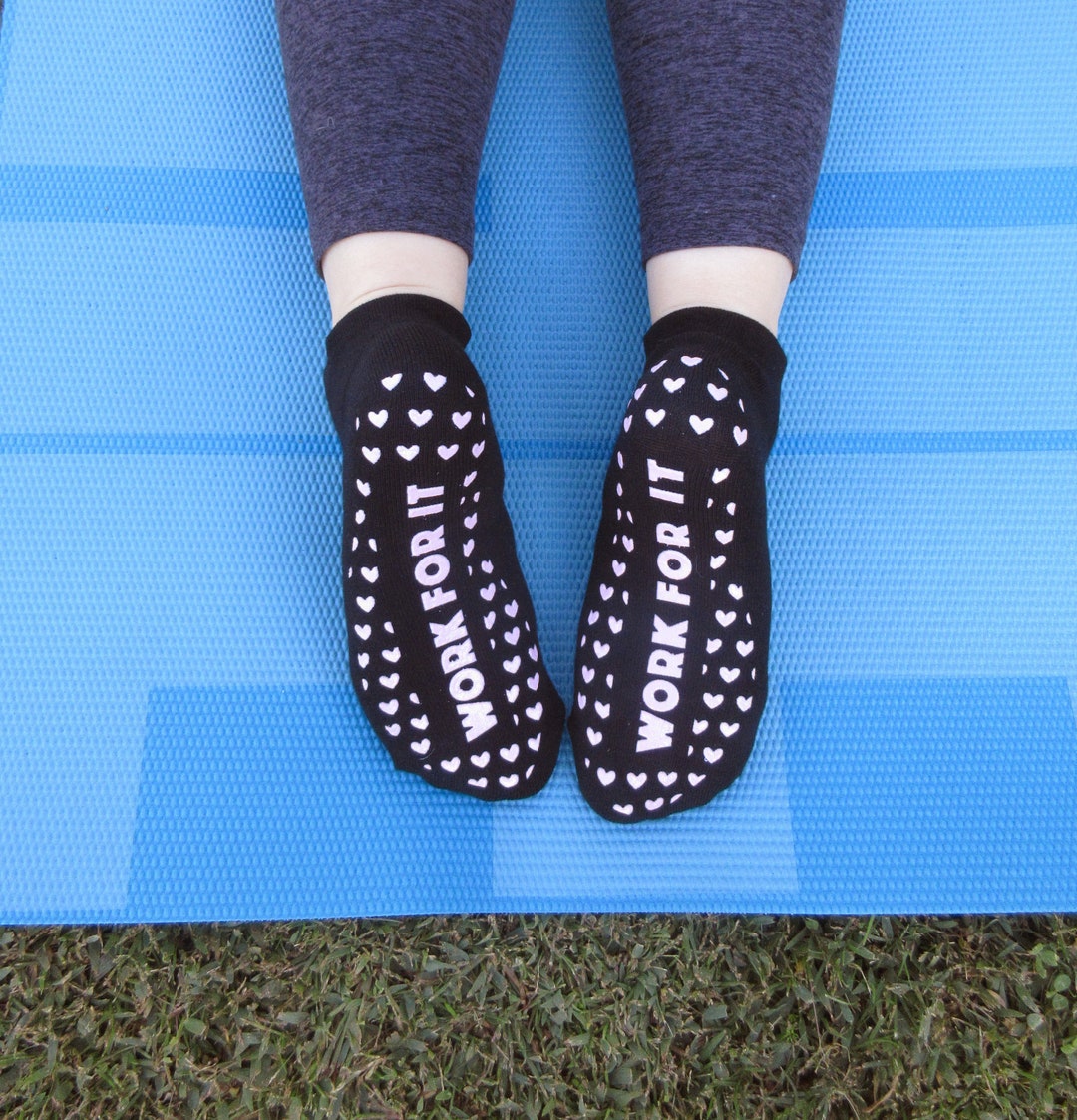 Buy Urban Calm Pilates Grip Socks For Women (2 Pairs) Non Slip & Straps, Ideal For Yoga, Barre
