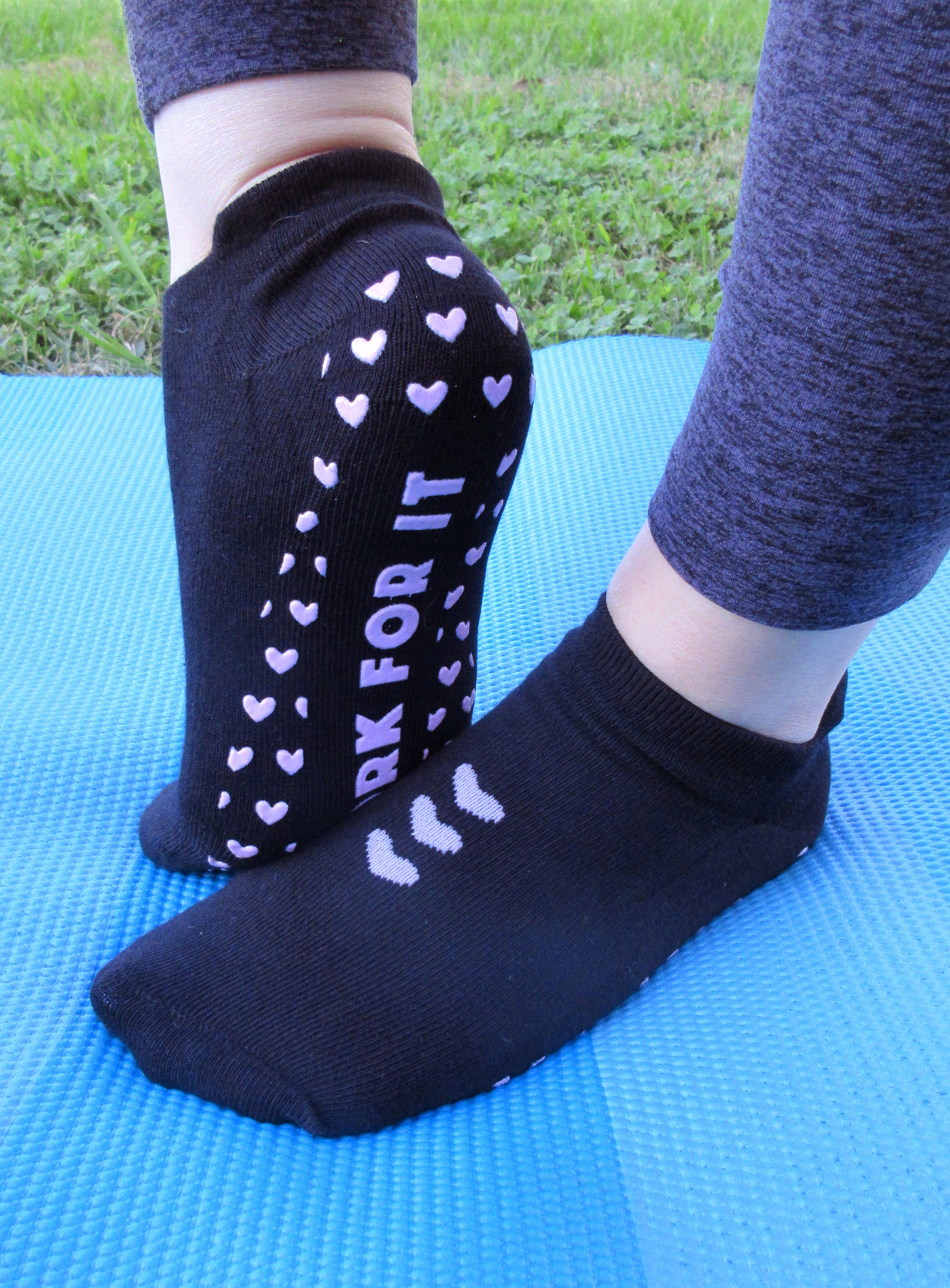 But Did You Die Polka Dot Sticky Socks for Barre, Pilates, Yoga pinkpurple  -  New Zealand