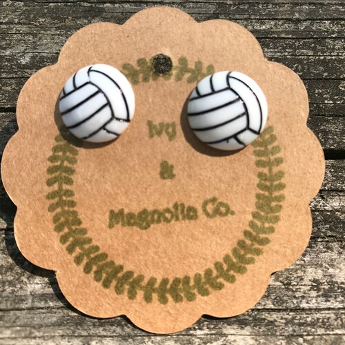 GIMMEDAT Volleyball Post Silver Earrings Volleyball Jewelry Etsy