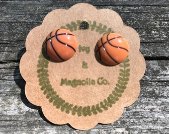 Basketball earrings