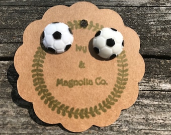 Soccer earrings
