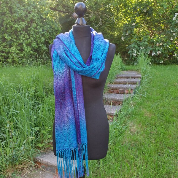 woven heart shawl