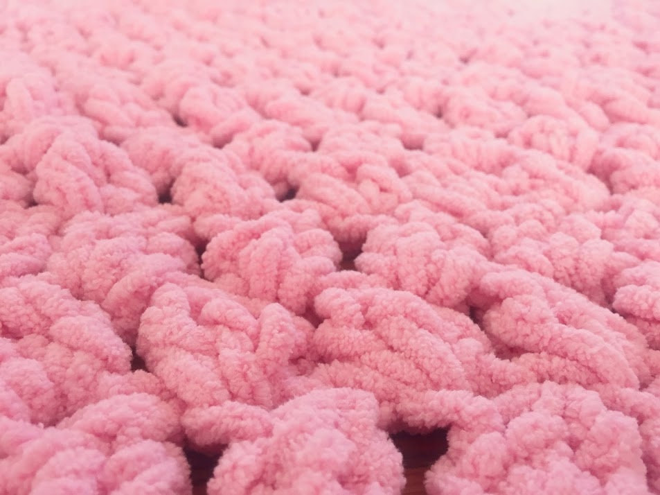 Bubblegum Pop Baby Blanket Pink Baby Blanket Bernat Yarn Etsy