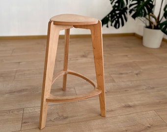 Bar stools, kitchen bar stool, three legged stool, 24" and 26" height, plywood furniture